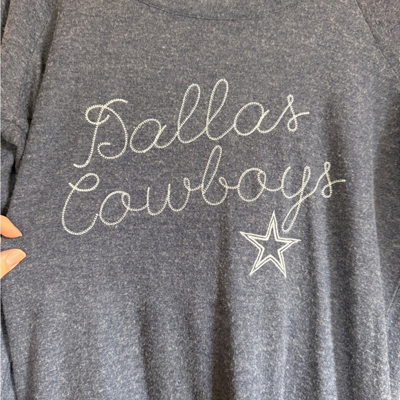 Dallas Cowboys NFL Herstyle Blue Long Sleeve Tee Women’s Medium Soft Cozy - Picture 3 of 6